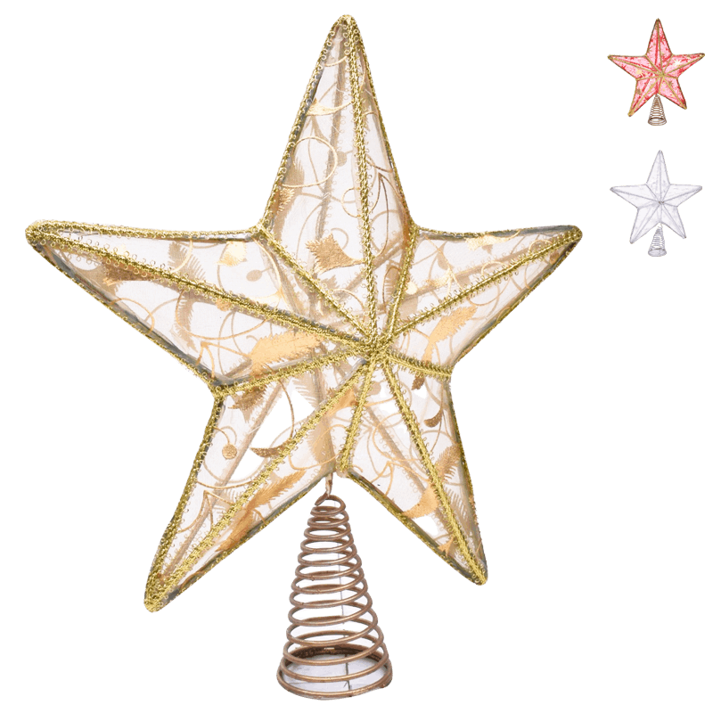 Decoração Natal Estrela P/ Árvore 30 cm