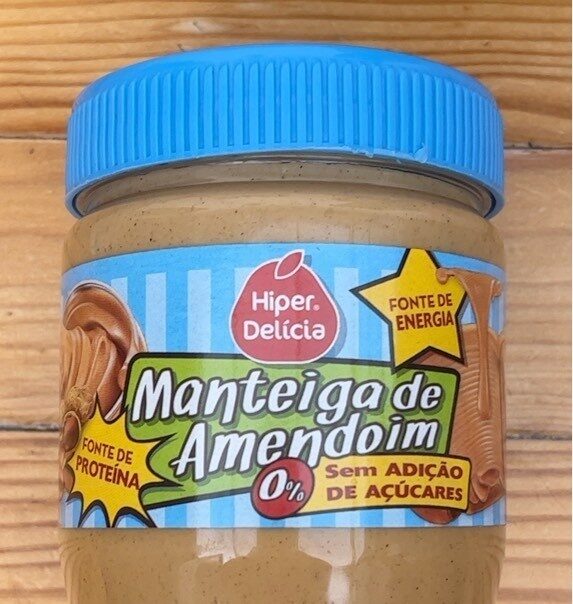 Manteiga de Amendoim S/Açucar 350gr. Hiper Delícia