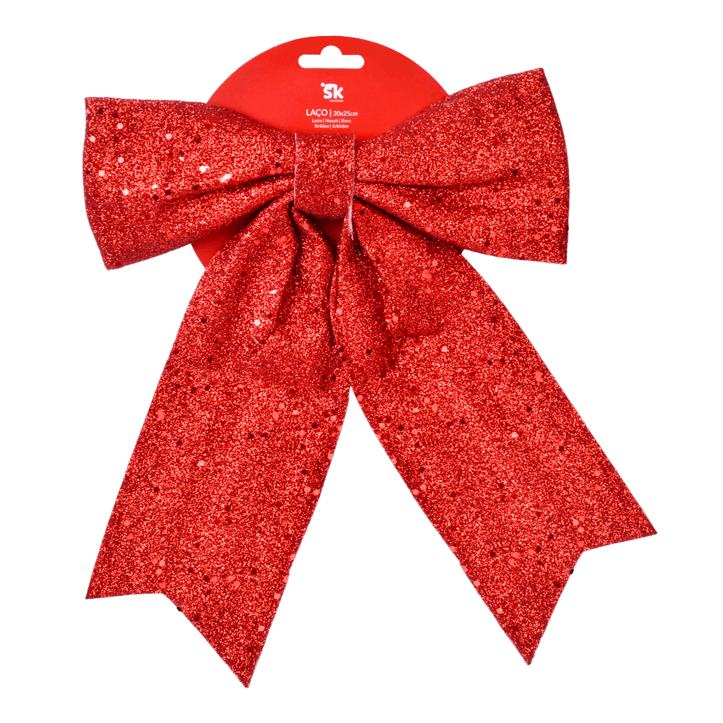 Decoração Natal Laço Vermelho 20 x 25 cm