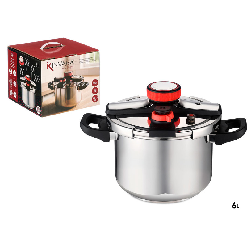 Panela Pressão Inox 6 Litros