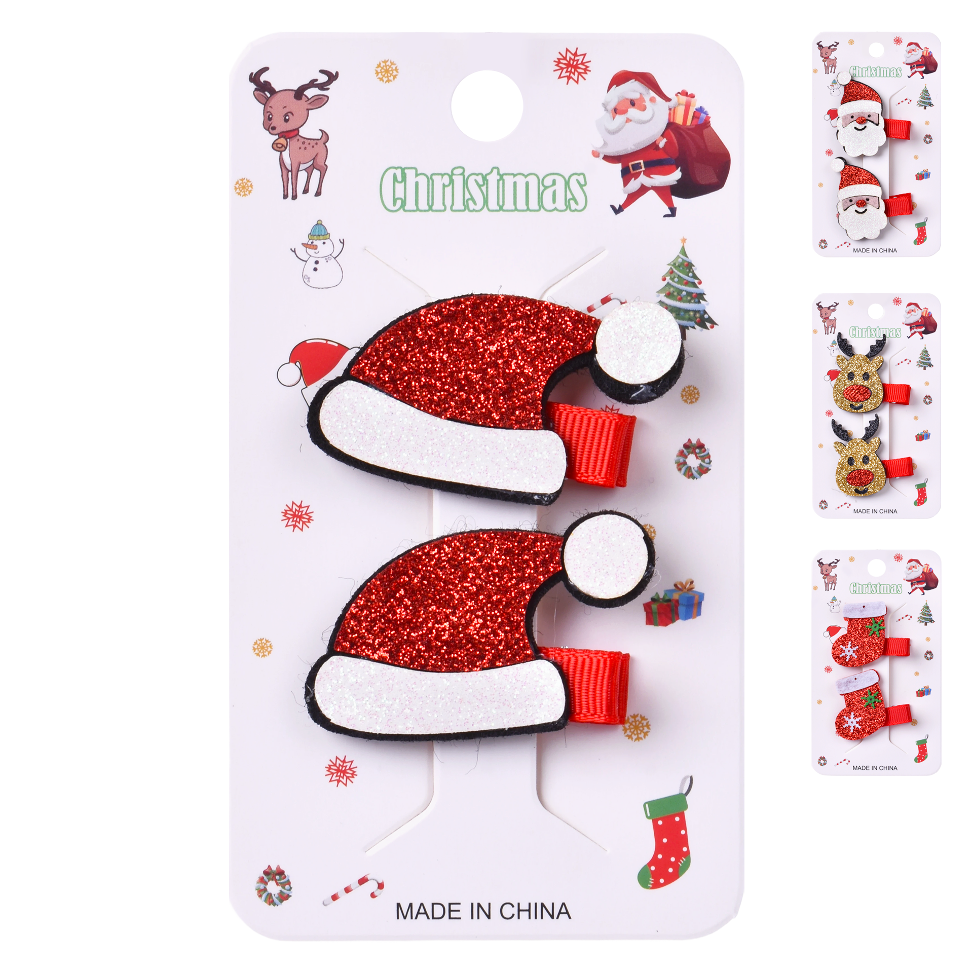 Ganchos Cabelo Natal Pack 2