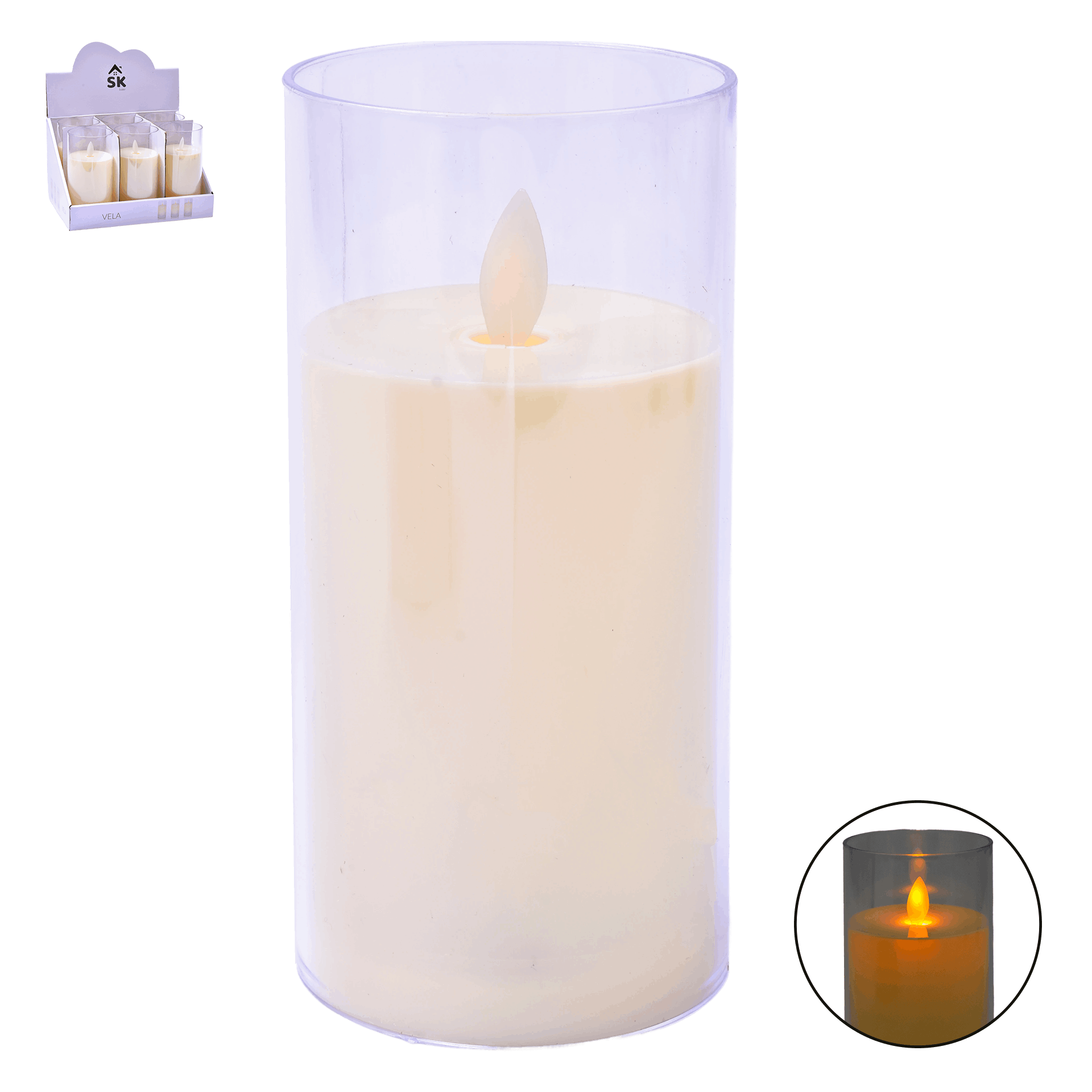 Vela Led 7 x 15 cm