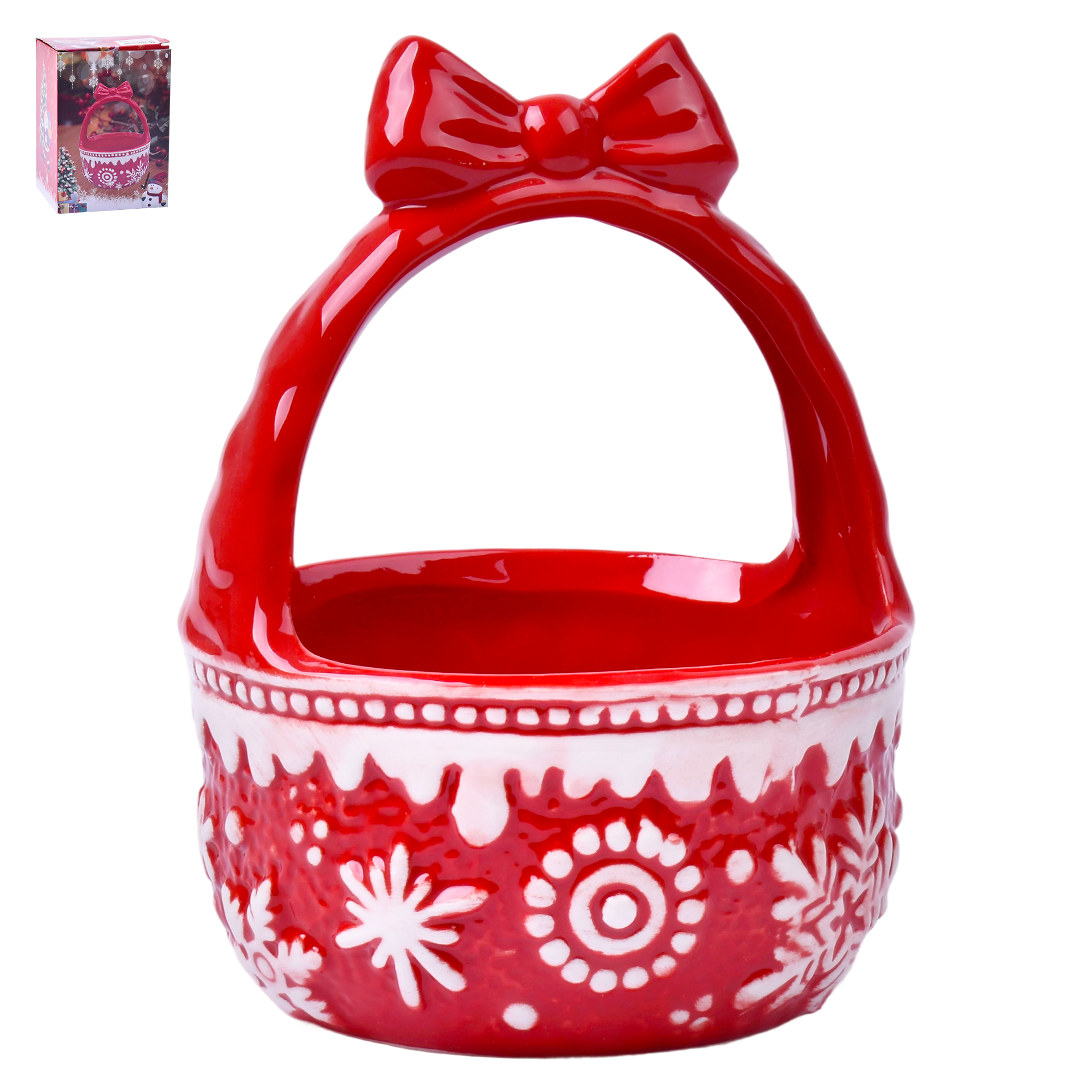 Cesto Natal 15 x15 x21 cm