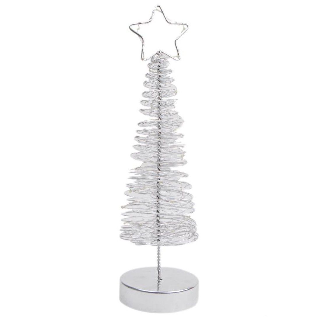 Árvore Natal Prateada C/Luz