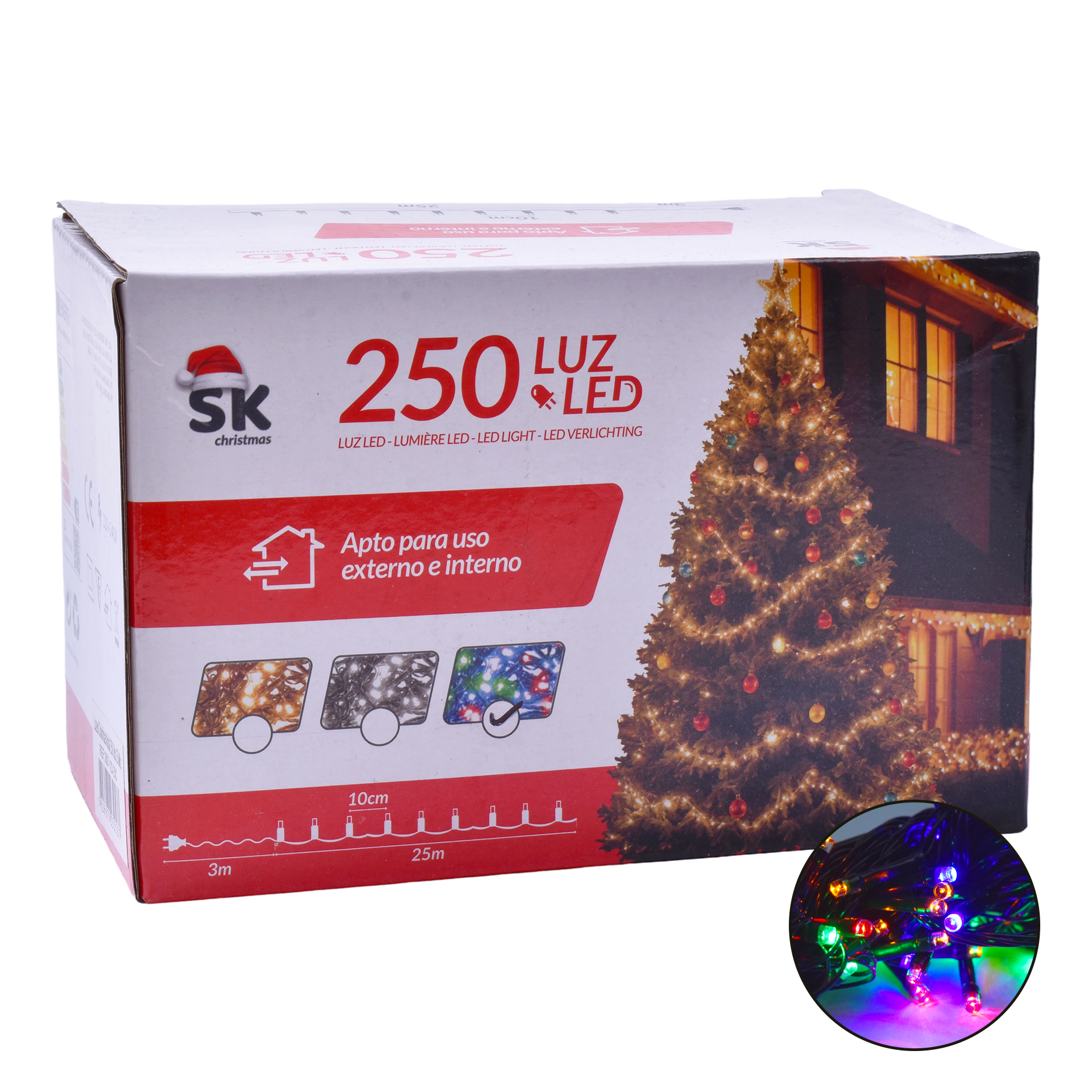 Luzes Natal Exterior 25 mt