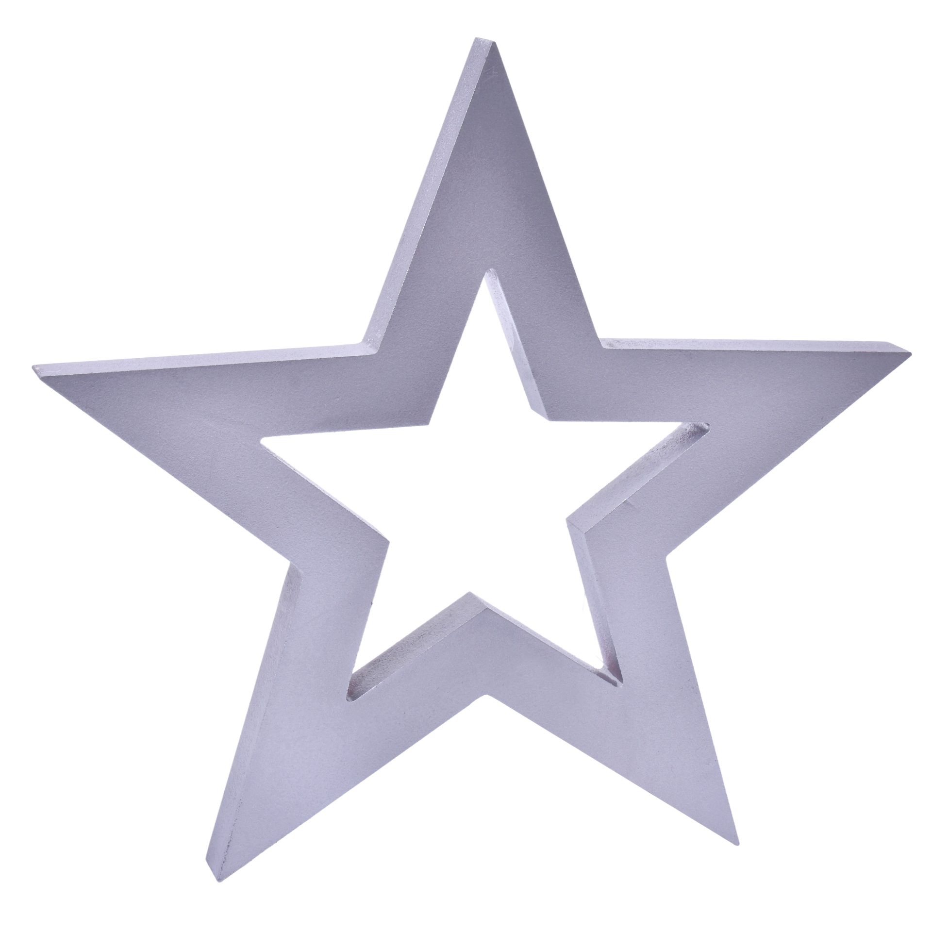 Decoração Natal Estrela Prateada