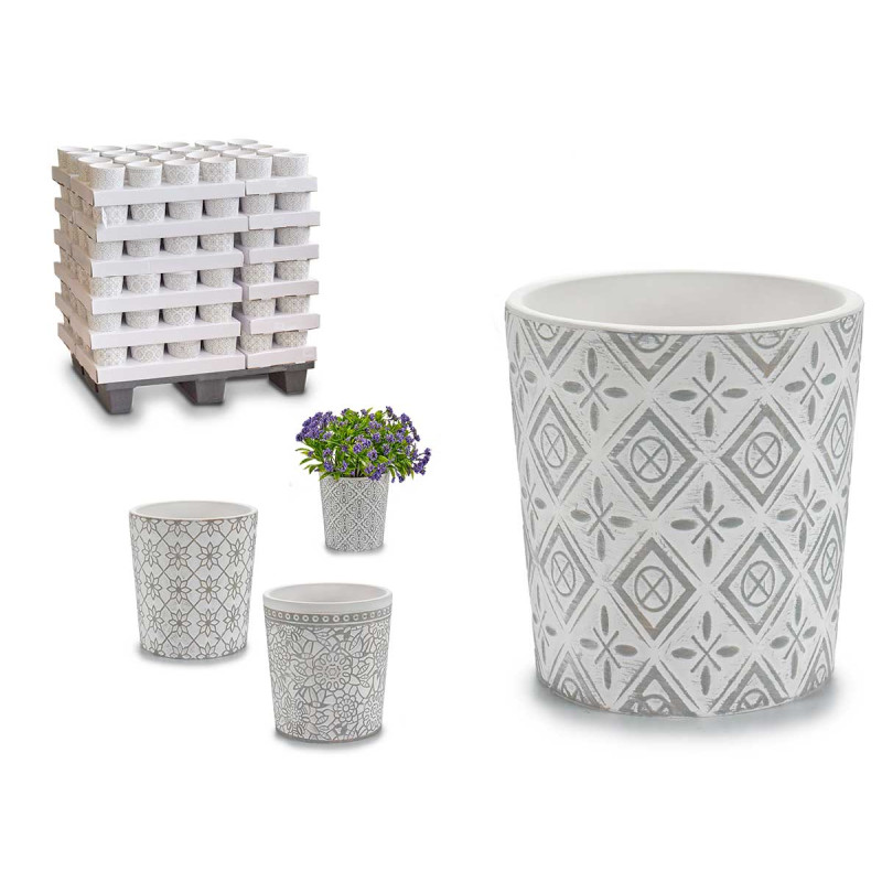 Vaso Cerâmica Cinza