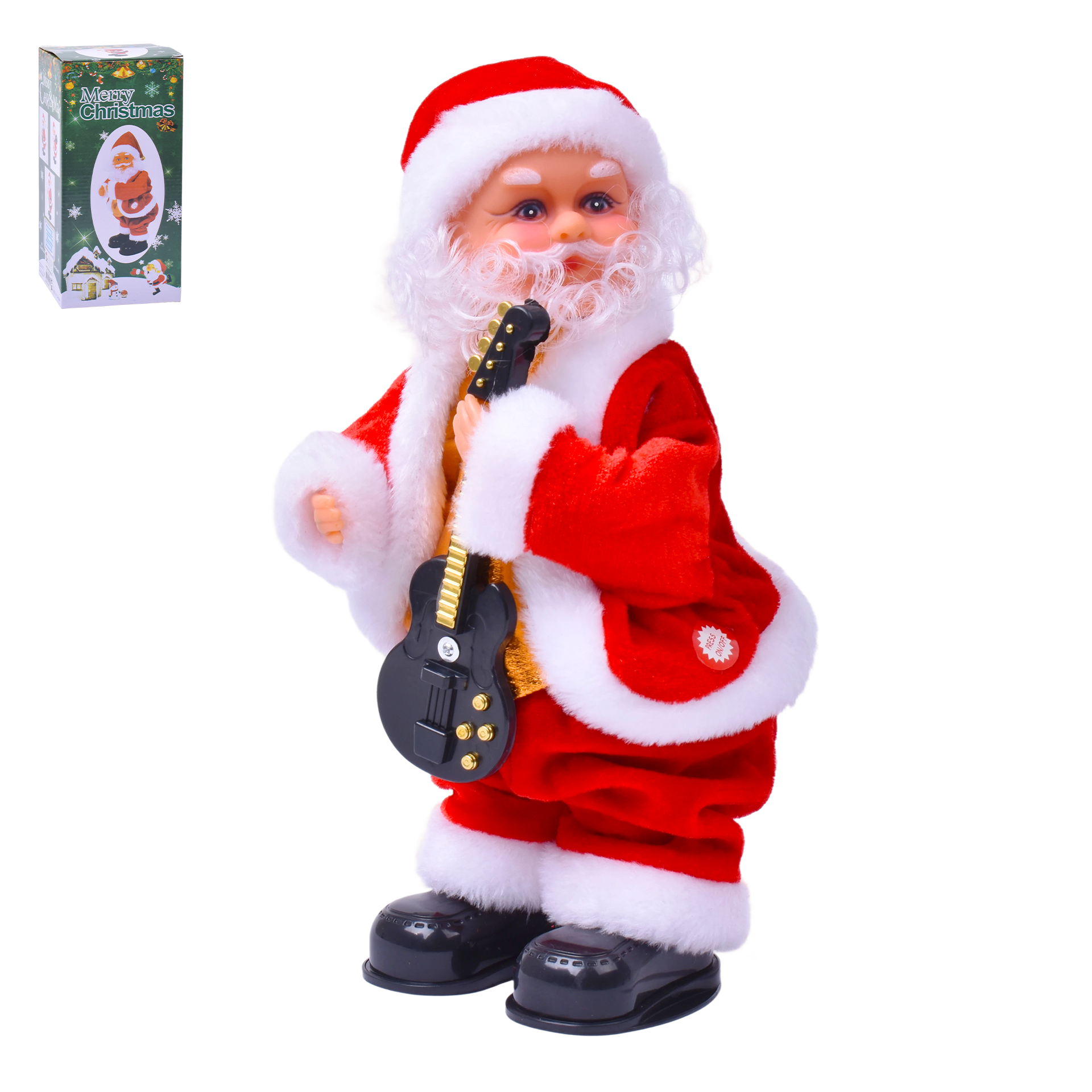 Decoração Pai Natal Musica+Mov. 30 cm