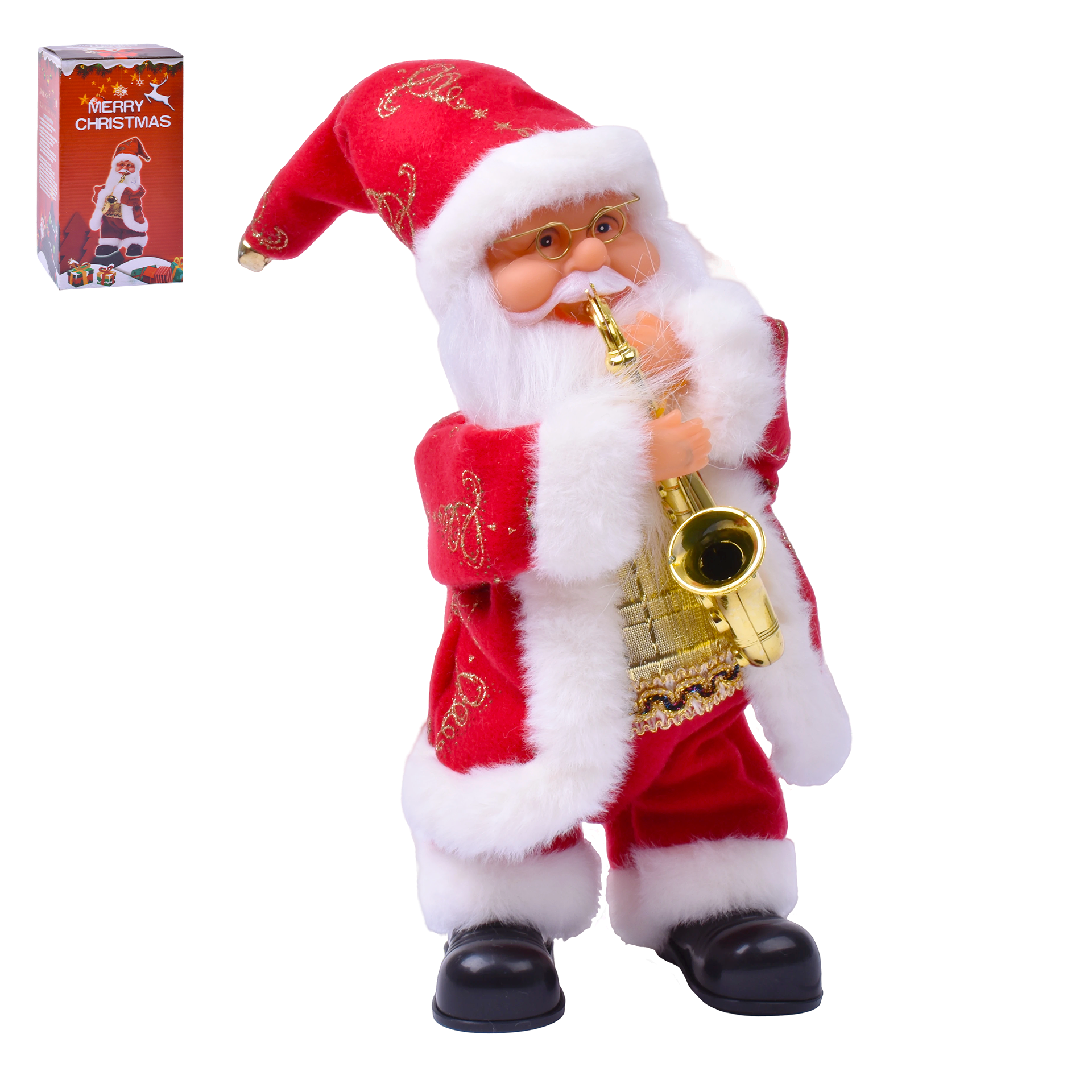 Decoração Pai Natal Musica+Mov. 30 cm