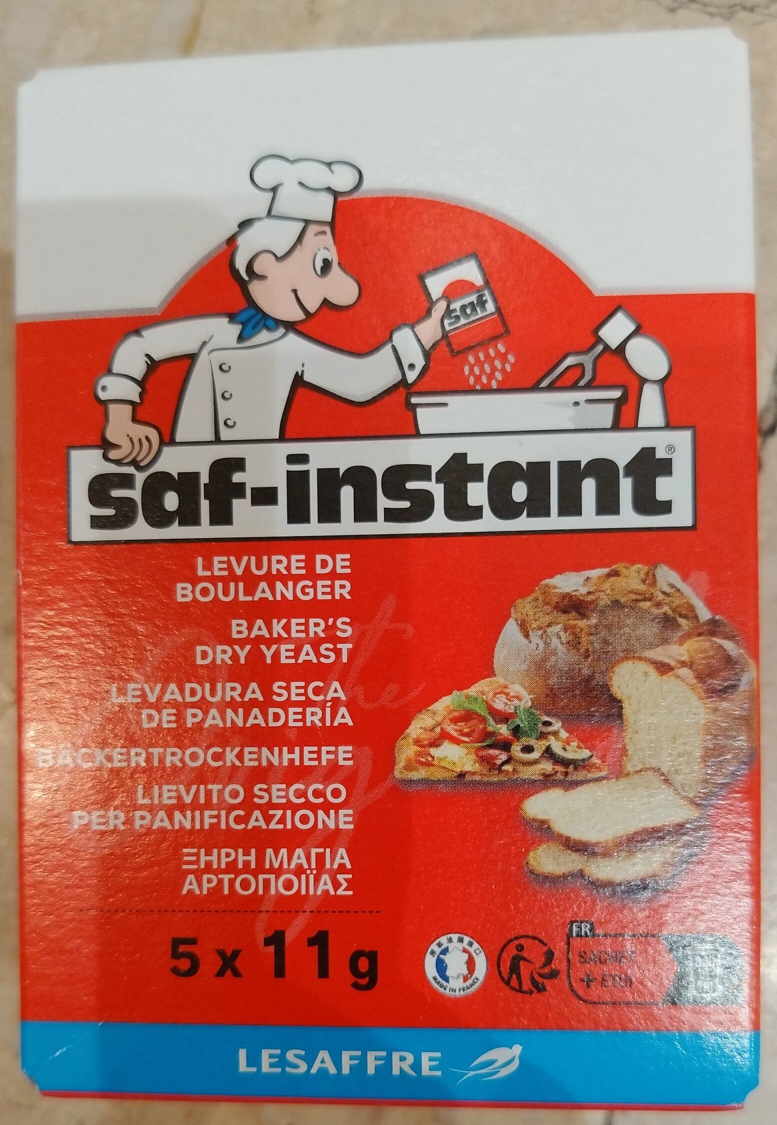 Saf-Instant Levedura 5x11g 14u