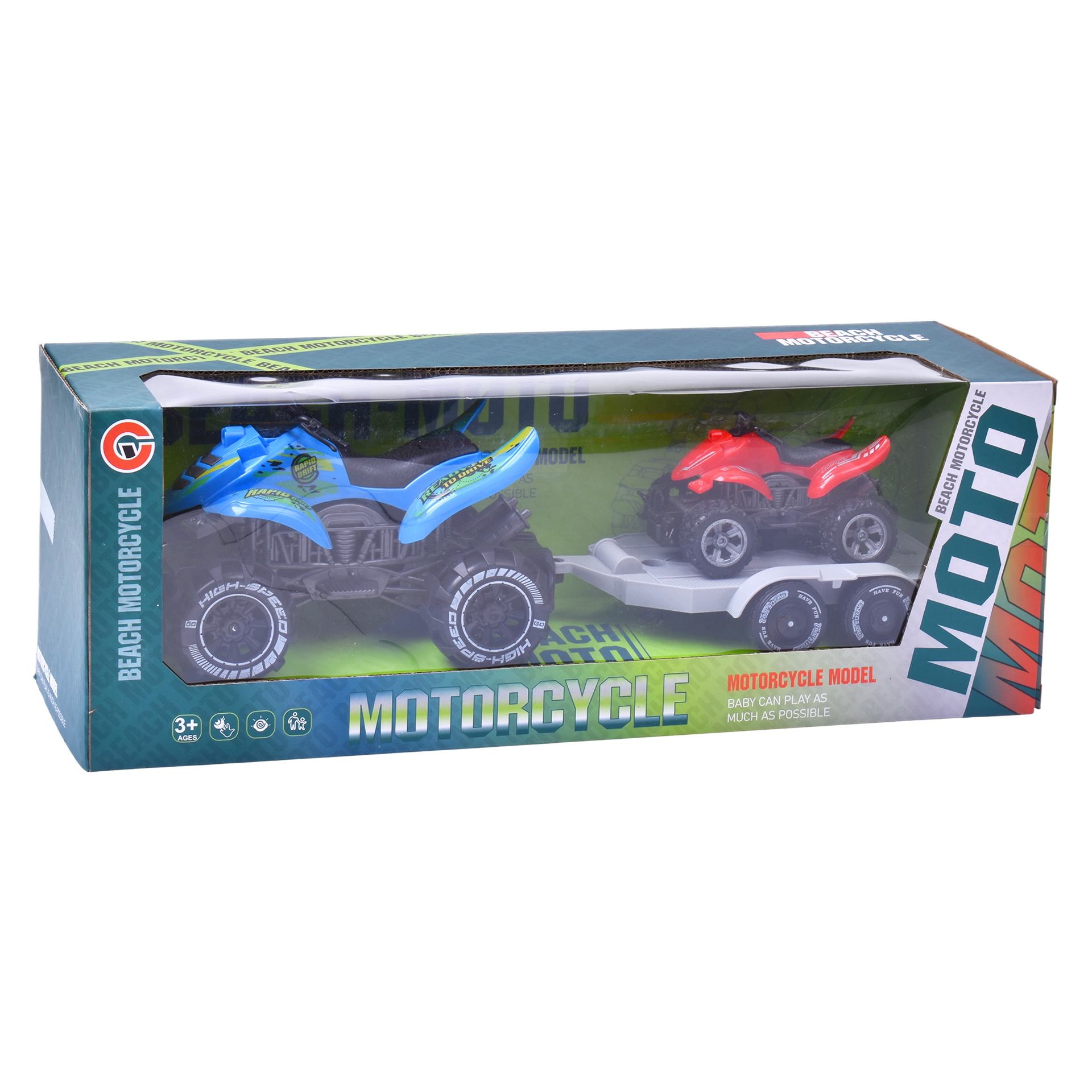 Brinquedo Moto 4 + Atrelado