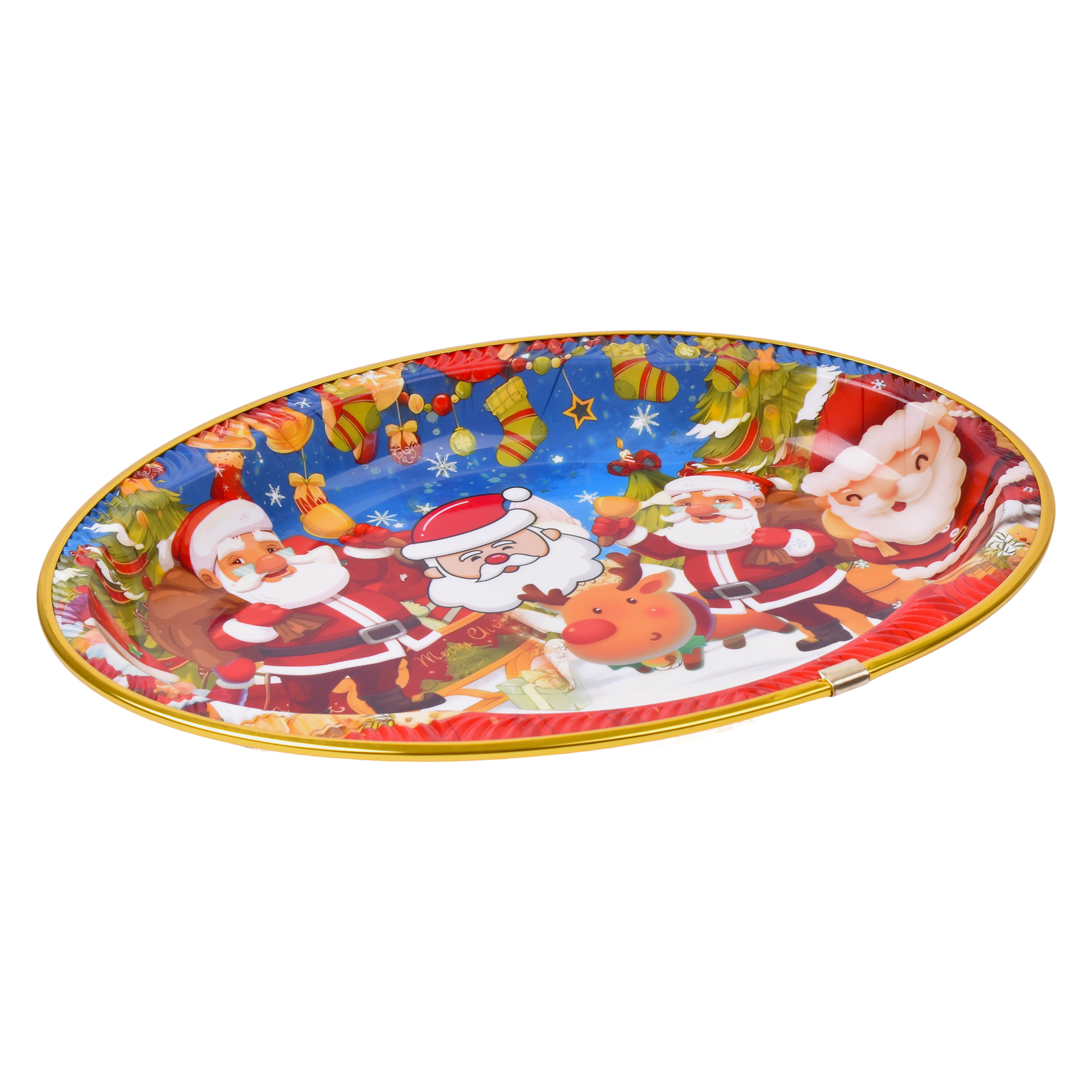 Decoração Prato Natal Plastico