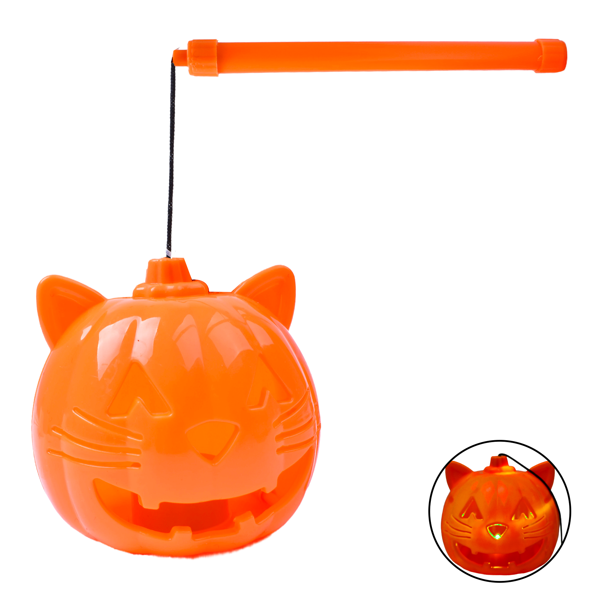 Abobora Halloween Som+Luz 12 cm