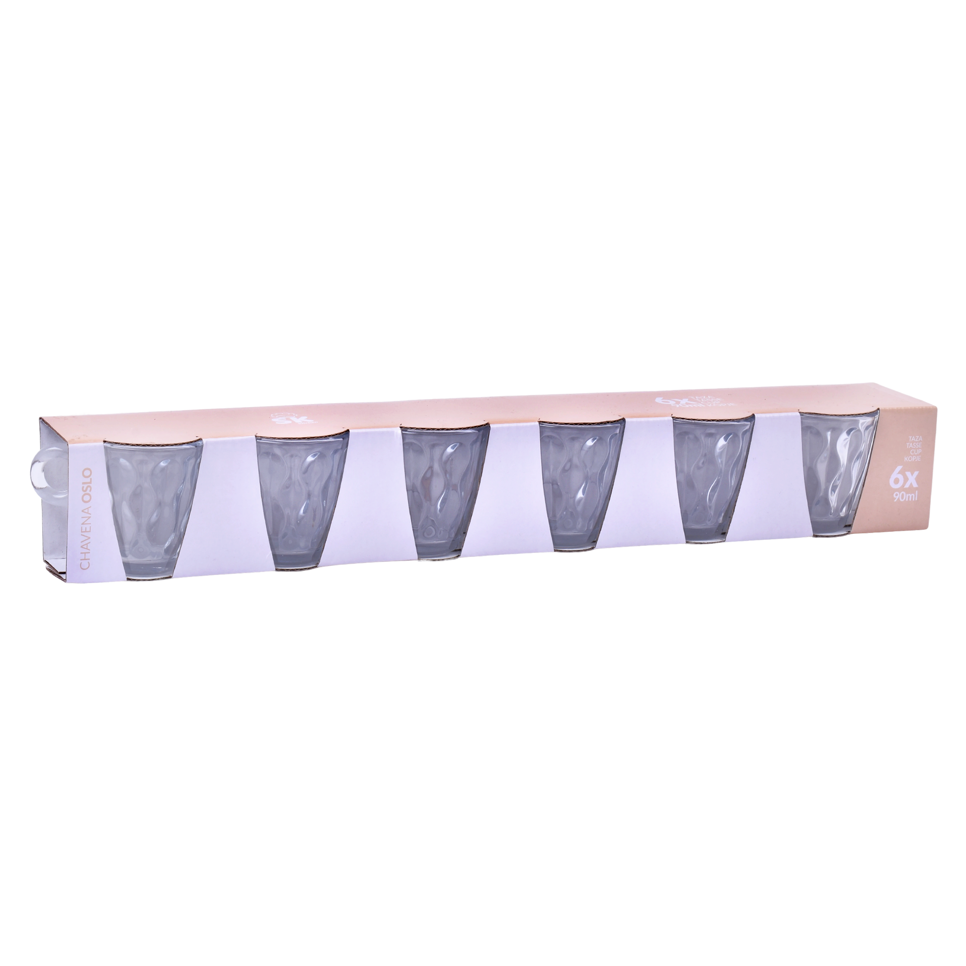 Chavena Vidro Oslo 90 ml Pack 6